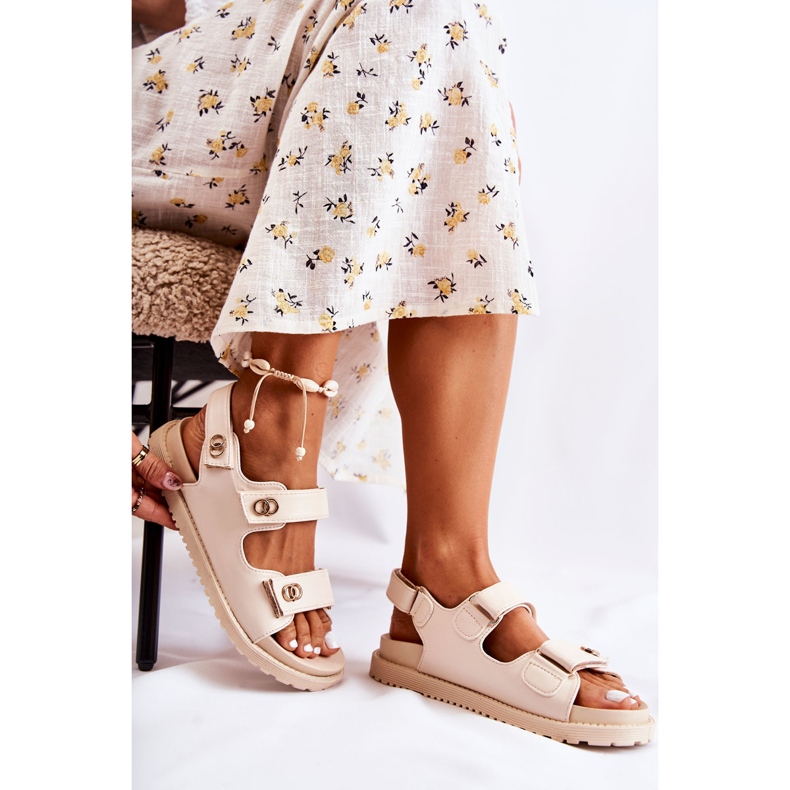 S.Barski Ledersandalen für Damen mit beiger Halis-Dekoration 2