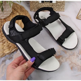 Sportliche Sandalen mit schwarzem Klettverschluss im American Club 1