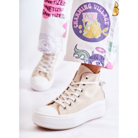 PJ1 High-Top-Sneaker für Damen Beige Carlyn 1