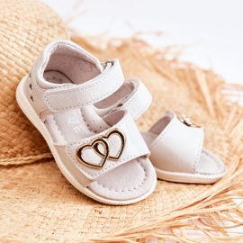 Weiße Catia Klettsandalen für Kinder 1