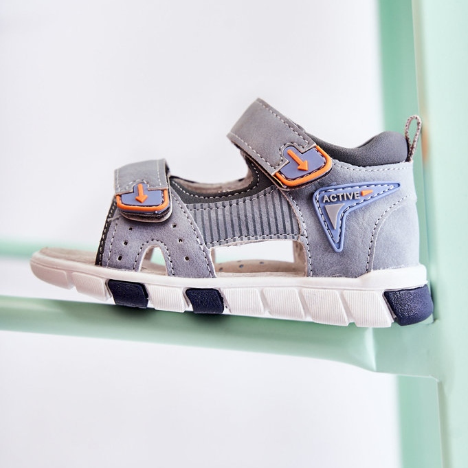 PE1 Bequeme Kindersandale Grau Samell ['grau'] 2