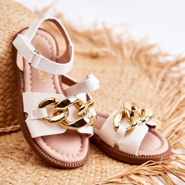 FR1 Kindersandalen mit weißem Layra-Klettverschluss ['weiß'] 1