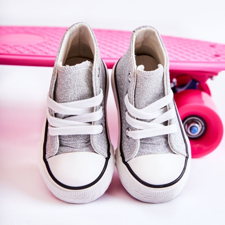 Kinder Turnschuhe Hoch Silber Catrina silber- silber- 2