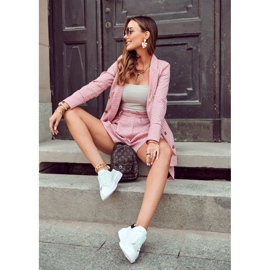 FS3 Damen Sportschuhe auf der Plattform schwarz und weiß Eliso 1