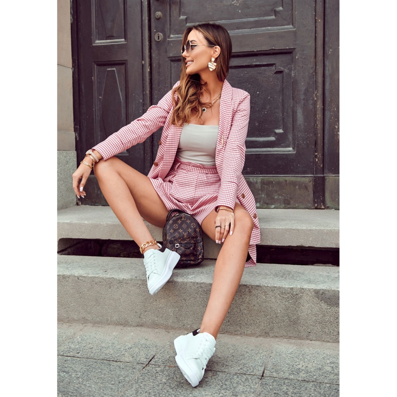 FS3 Damen Sportschuhe auf der Plattform schwarz und weiß Eliso 1