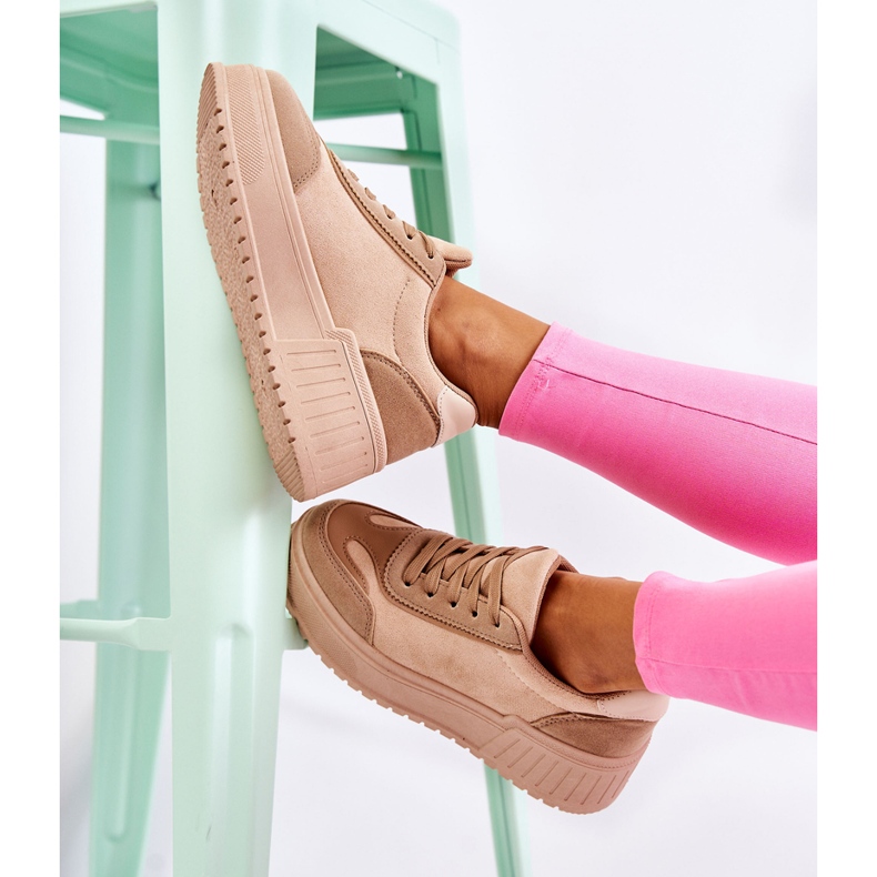 PS1 Damen Wildleder Sportschuhe Beige Segurro 1