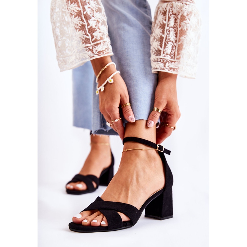 PS1 Klassische Damensandalen mit Absatz Schwarz Ester 1