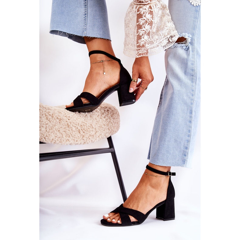 PS1 Klassische Damensandalen mit Absatz Schwarz Ester 2