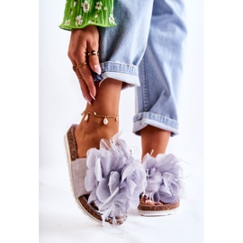 PS1 Damenschuhe aus Wildleder mit dekorativer Blume Grau Alimos 1