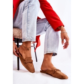 FB1 Damenhausschuhe Wildleder Beige Olena braun 2