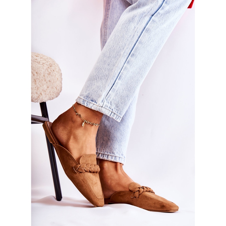 FB1 Damenhausschuhe Wildleder Beige Olena braun 1