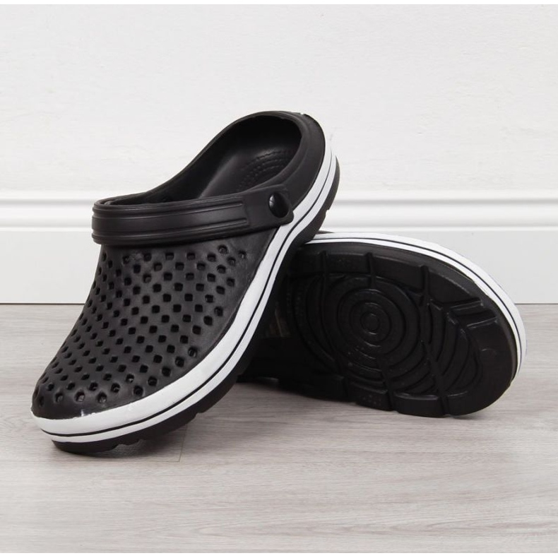 Durchbrochene Hausschuhe News W EVE300A schwarz 2