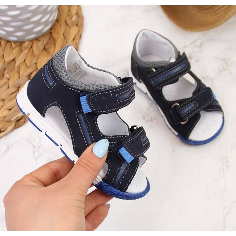 Sandalen mit Klettverschluss Kornecki KOR6696A marineblau 1