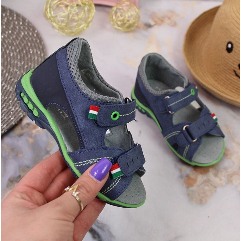 Sandalen mit Klettverschluss Kornecki Jr KOR6313 marineblau navy blau 1