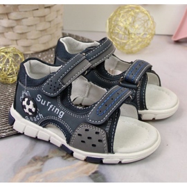 Sandalen mit Klettverschluss NEWS Jr EU651A marineblau-grau 2