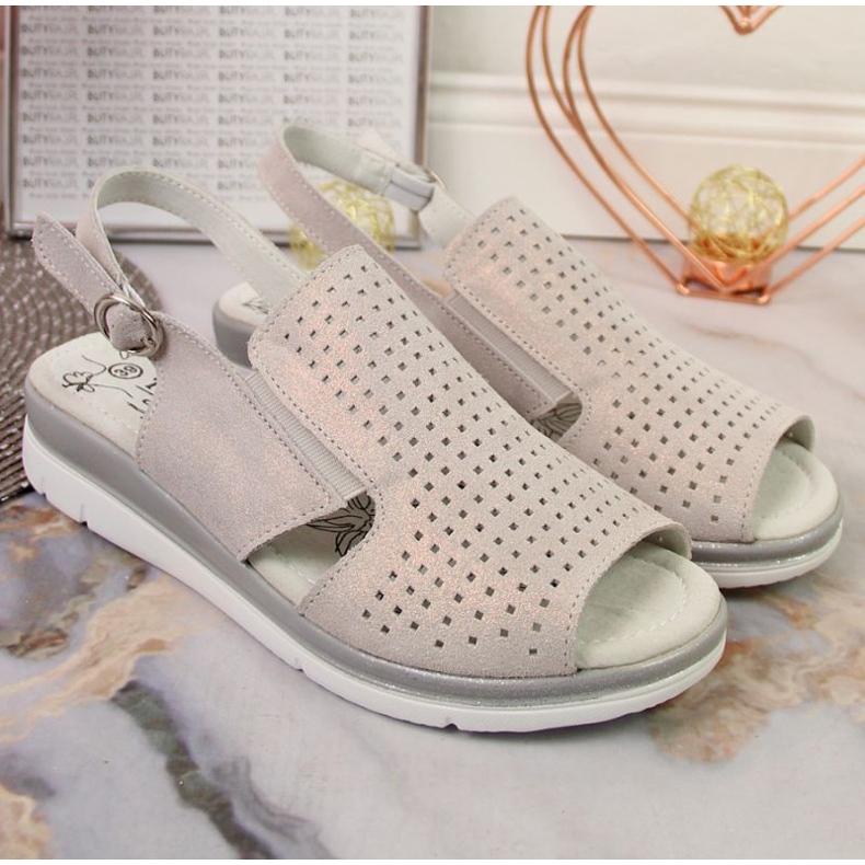 Keilsandalen T.Sokolski W SCA169 beige-silber 2