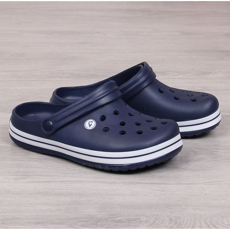 American Club W AM636B marineblaue Hausschuhe navy blau 1