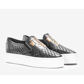 Schwarze Kaisa-Turnschuhe 1