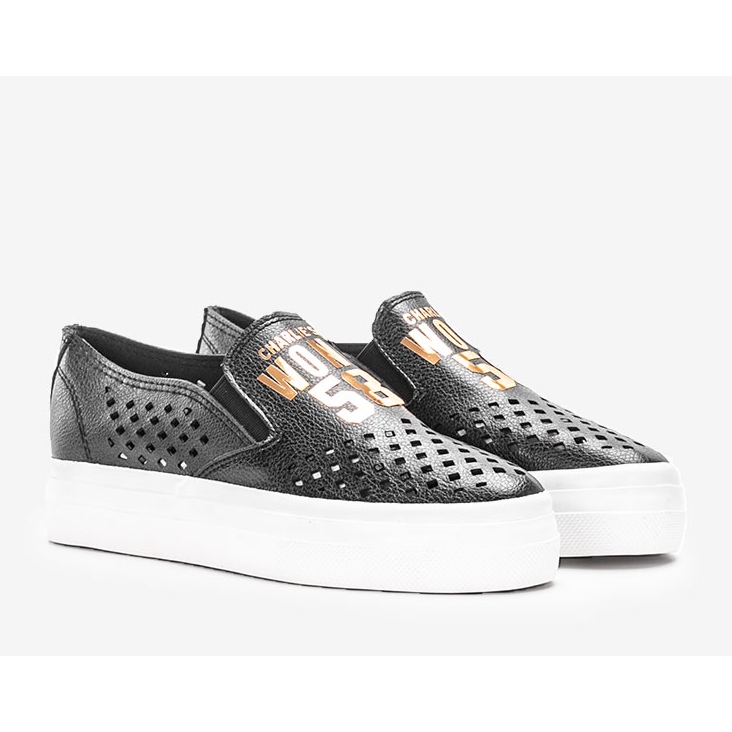 Schwarze Kaisa-Turnschuhe 1