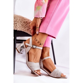 Sergio Leone Silber Corane Sandalen auf einer Stange 1