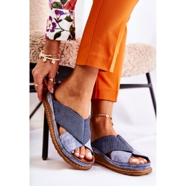 Profilhausschuhe aus Leder Maciejka 04986-17 Blau 2