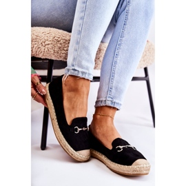 S.Barski Klassische schwarze Oresa Slip-On Damen-Espadrilles 2