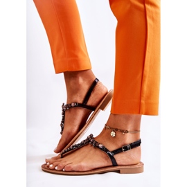 S.Barski Damensandalen für den Sommer Black Margery schwarz 1