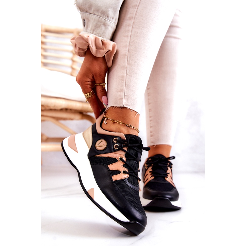 Vinceza Damen Sportschuhe Sneakers Schwarz 2