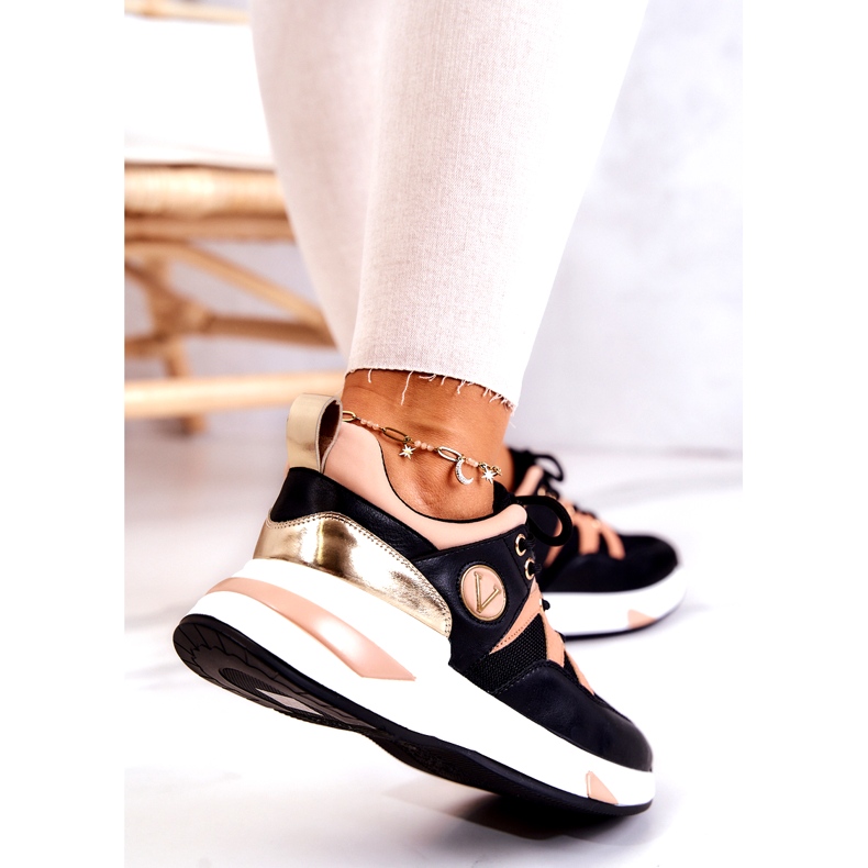 Vinceza Damen Sportschuhe Sneakers Schwarz 3