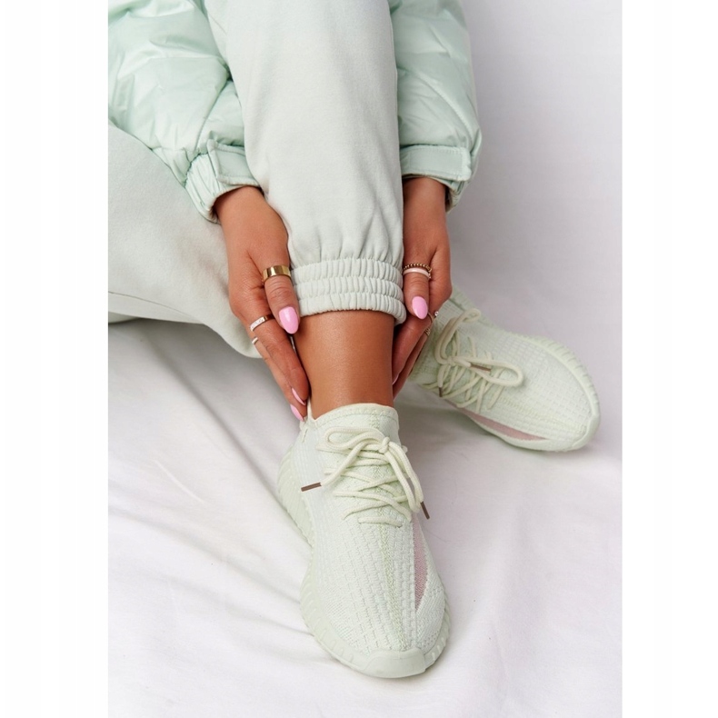 Hellgrüne Sneaker -Sportschuhe für Frauen 4