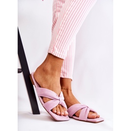 Velours-Hausschuhe für Damen Light Violet Vanilla Sky lila 1