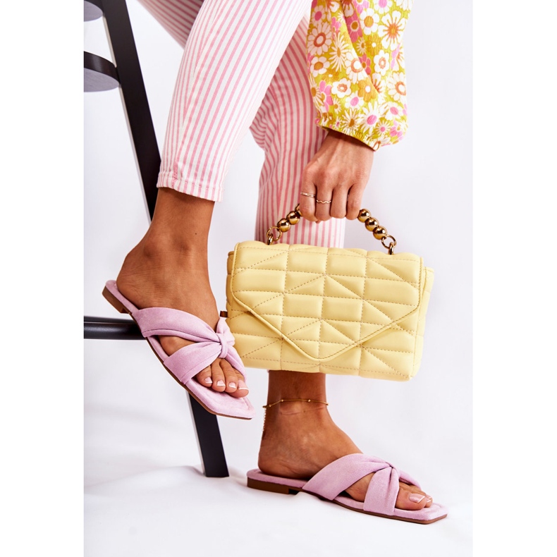 Velours-Hausschuhe für Damen Light Violet Vanilla Sky lila 2
