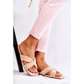 Velours-Hausschuhe für Damen Hellrosa Vanilla Sky 1