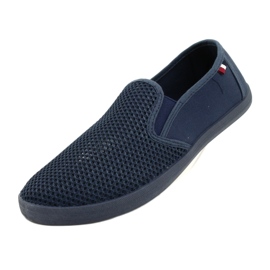 Atletico Herren Openwork Slip-On Schuhe WY18922 blau 3