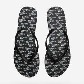 Kubota KUB7 schwarze Gummi-Flip-Flops 1