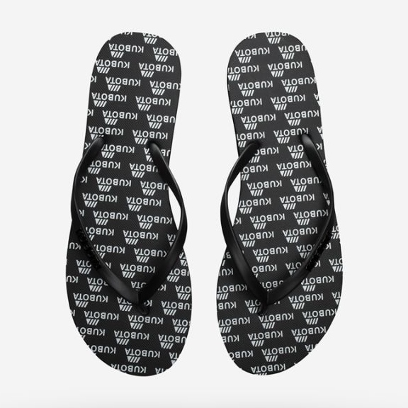 Kubota KUB7 schwarze Gummi-Flip-Flops 1