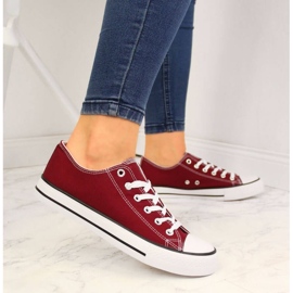 Atletico W ATC266D Bordeaux Low-Top-Sneakers rot 2