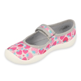 Befado Kinderschuhe 114X485 rosa grau 1