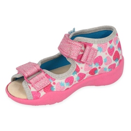 Befado Kinderschuhe 342P046 blau rosa silber- 1