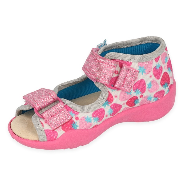 Befado Kinderschuhe 342P046 blau rosa silber- 1