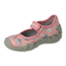 Befado Kinderschuhe mm 109P252 blau rosa silber- grau 1