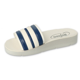 Befado Foam Children's Flip Flops 067Y003 Striped weiß 1