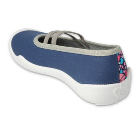 Befado Kinderschuhe 116Y303 navy blau rosa 2