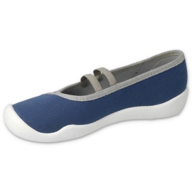 Befado Kinderschuhe 116Y303 marineblau rosa 1