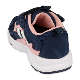 Befado Kinderschuhe 516P124 marineblau rosa 2
