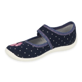 Befado Kinderschuhe 945X465 marineblau rosa 1