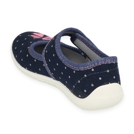 Befado Kinderschuhe 945X465 marineblau rosa 2