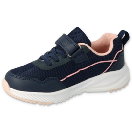 Befado Kinderschuhe 516Y111 marineblau rosa 1