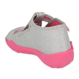Befado Kinderschuhe 213P136 rosa silber- grau 2
