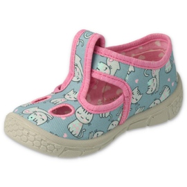 Befado Kinderschuhe 533P014 blau rosa 1